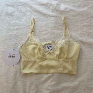 Princess polly old school love crop top Lemon
